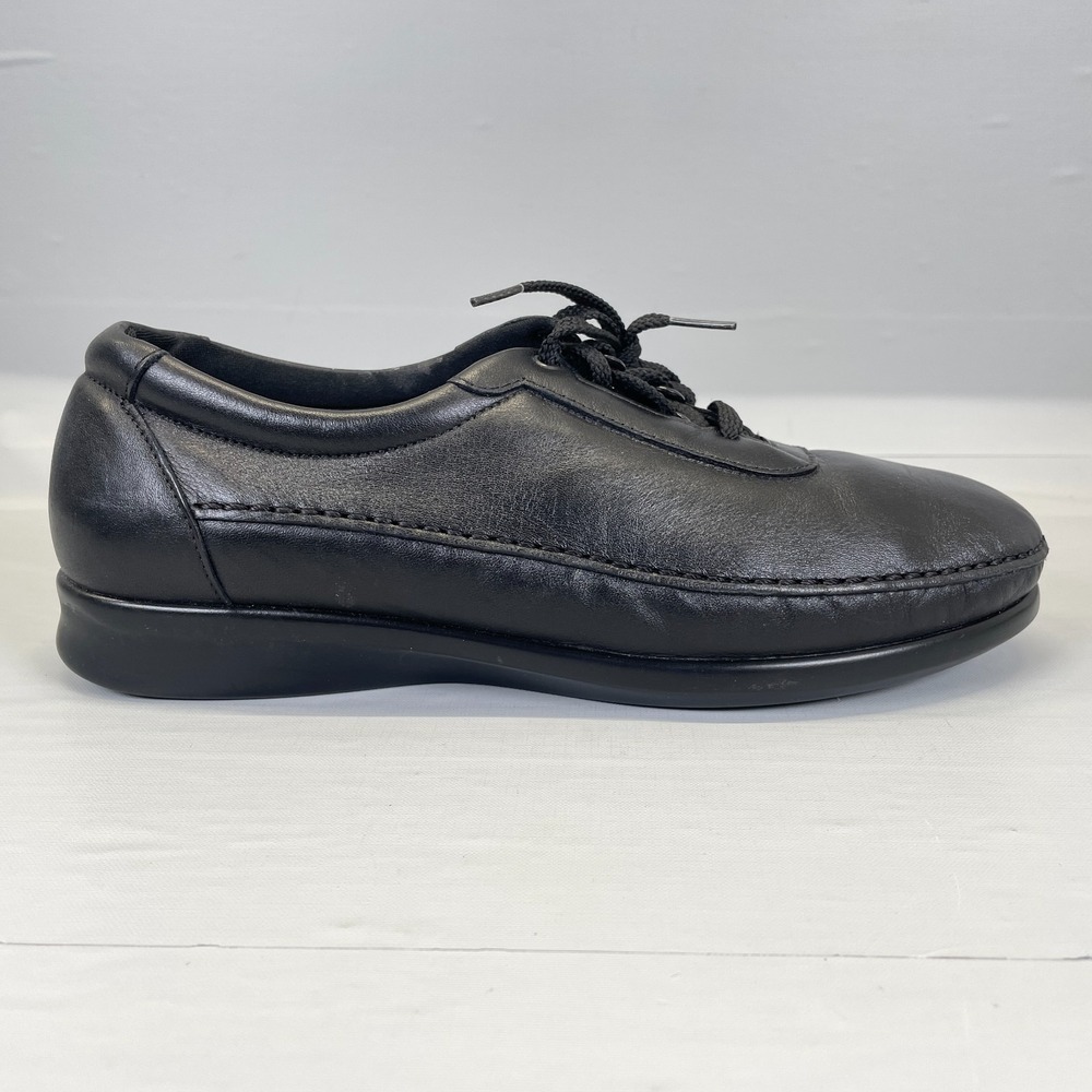 SAS Traveler Shoes Womens Size 9.5 N Black Leather Tripad Comfort Lace Up Oxford